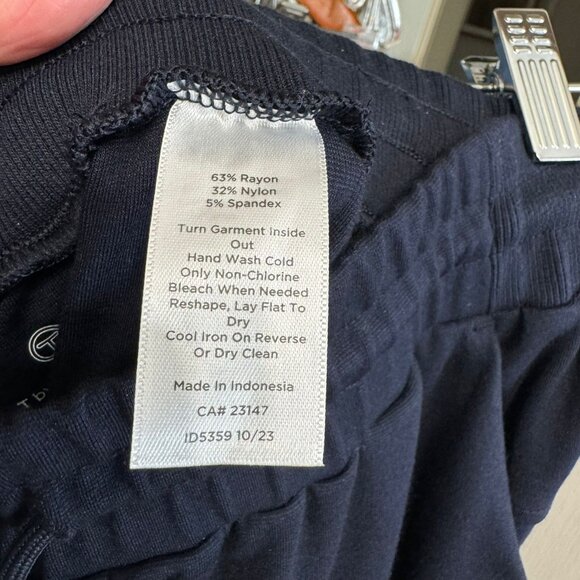 T by Talbots Drawstring Jogger Pant Navy Casual Women’s - Picture 9 of 9